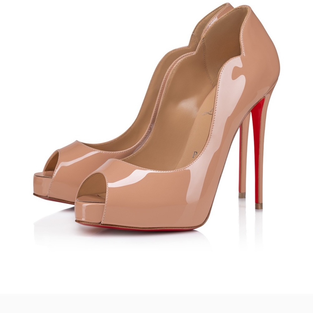 CL Hot Chick Alta
120 mm Open-toe pumps - Patent calf leather - Blush - Women